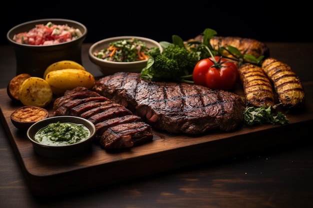 Churrasco Delight Ein köstliches Barbecue im brasilianischen Stil, erstellt mit generativer KI