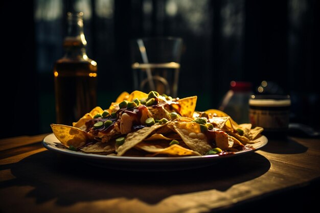 churrasco frango nachos jantar data conforto comida