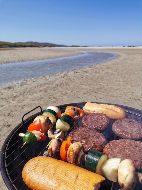 churrasco na praia