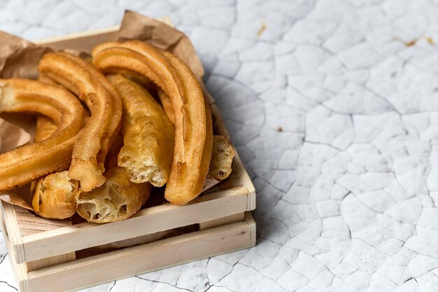 Churros con chocolate caliente