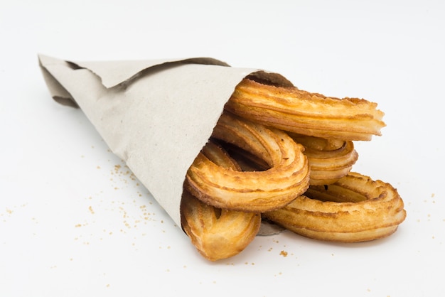 Churros com chocolat típico doce espanhol