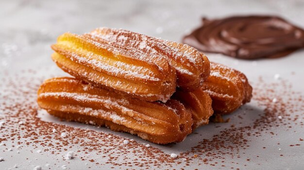 Churros con Chocolate com espaço para cópia