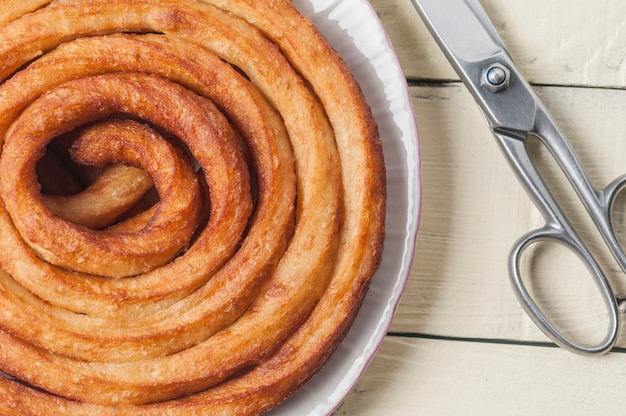 Churros con tijeras