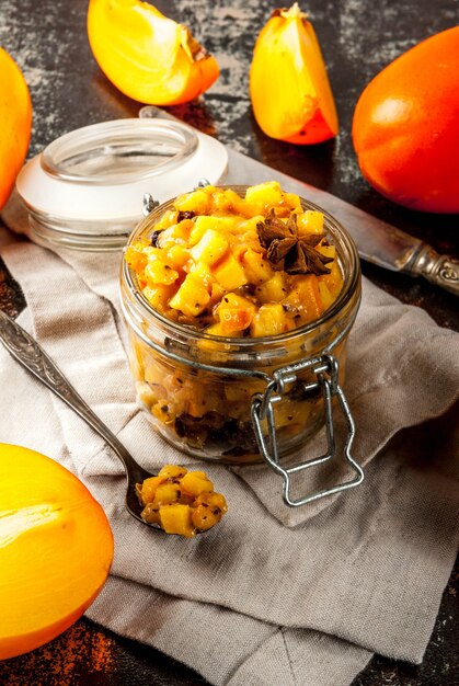 Chutney de frutas de caqui