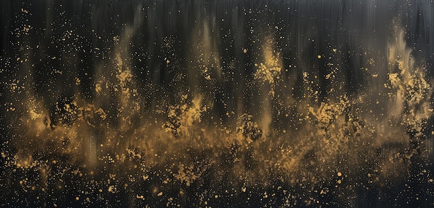 Chuva de chuva dourada mística Com fundo brilhante