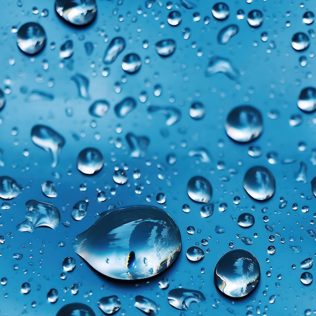 Chuva de gotas em close-up padrão sem costura