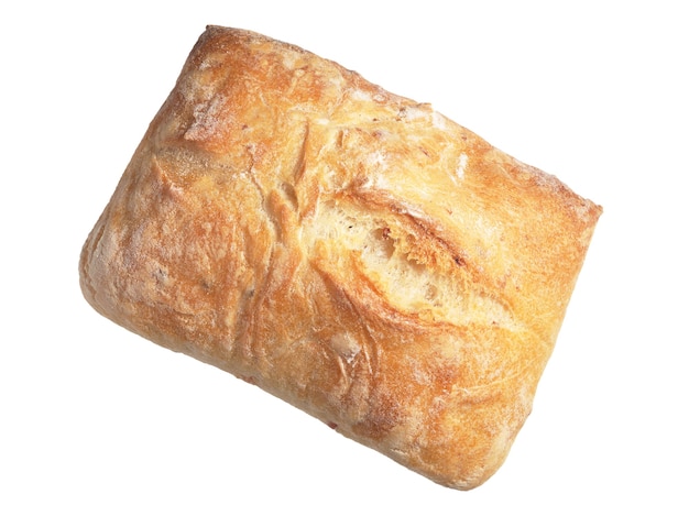 Ciabatta-Brot auf weißem Hintergrund
