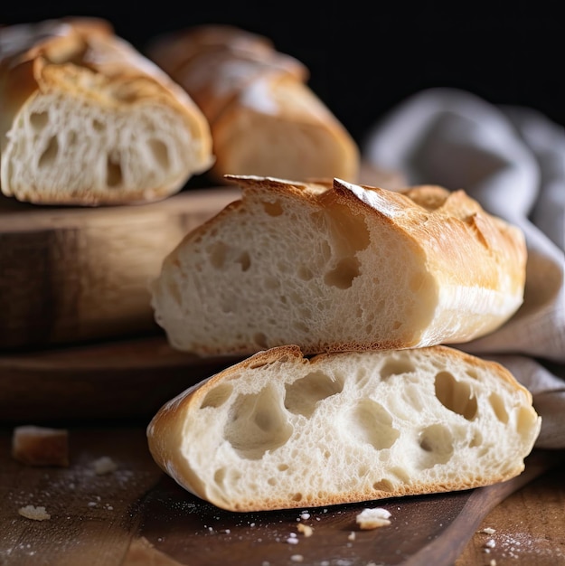 Ciabatta-Brotscheiben