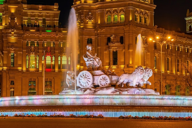 Foto cibeles-brunnen in madrid spanien