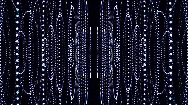 Ciberciudad digital partículas hud fondo con líneas patrón con cubos y flash luz s retro