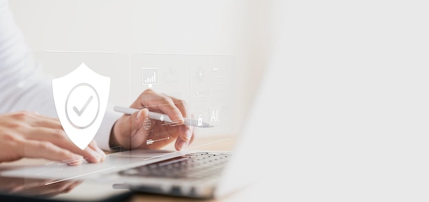 Ciberseguridad y privacidad Concepto de protección de datos Tecnología de cifrado seguro Acceso seguro a Internet Encriptación segura de los datos privados del usuario Seguridad de confidencialidad empresarial
