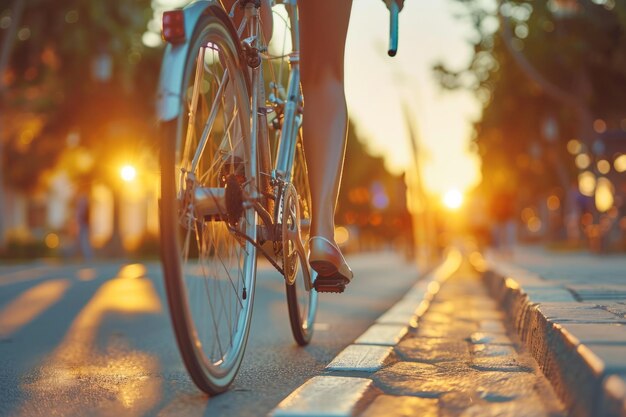 Ciclismo bicicleta deporte tiempo activo bicicleta de carretera feliz adulto actividad de ocio vacaciones estilo de vida sendero