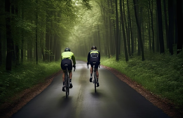 Ciclismo con la naturaleza IA generativa