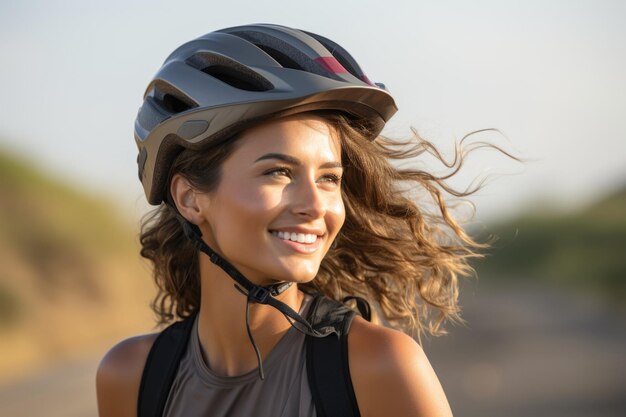 Un ciclista con antecedentes al aire libre.