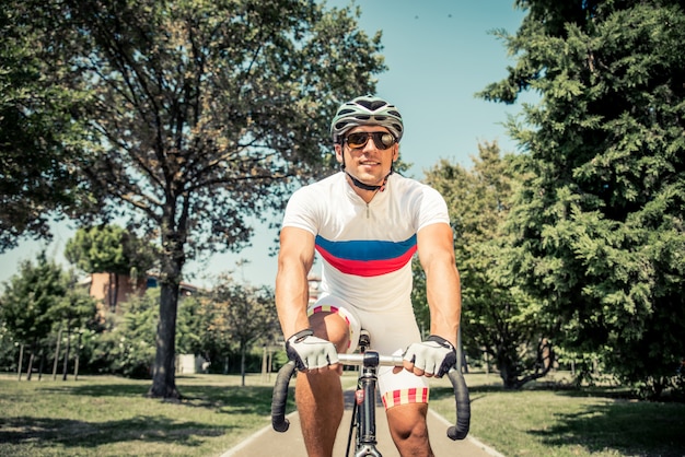 Foto ciclista de corrida