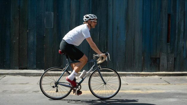 Ciclista en un día soleado