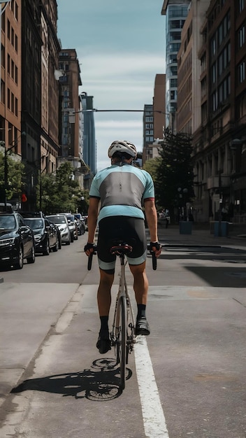 Ciclista en un día soleado