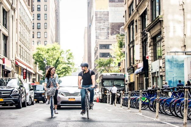 Foto ciclistas en nueva york