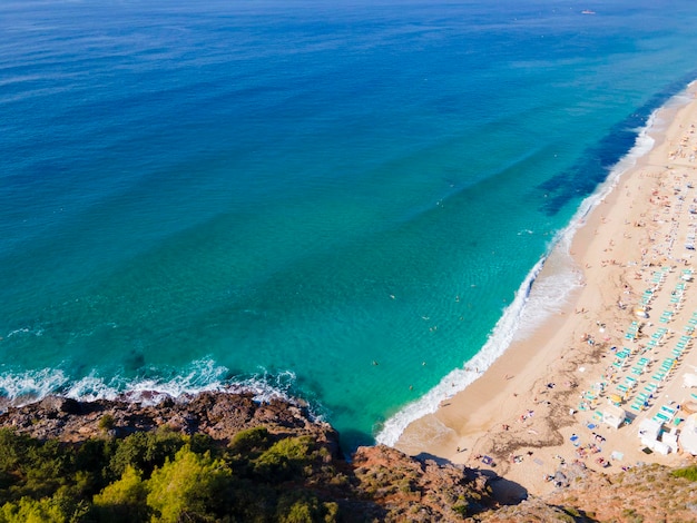 cidade aérea de Alanya e vista para o mar