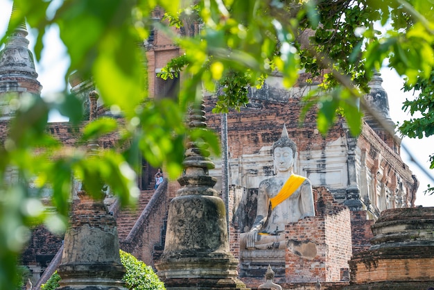 Foto cidade antiga de ayutthaya tailândia