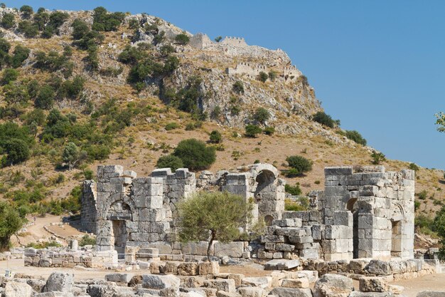 Cidade antiga de Kaunos de Dalyan Turquia