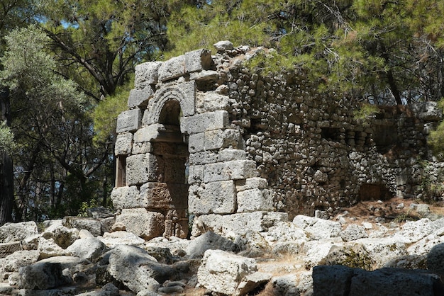 Cidade antiga de Phaselis em Kemer Antalya Turkiye