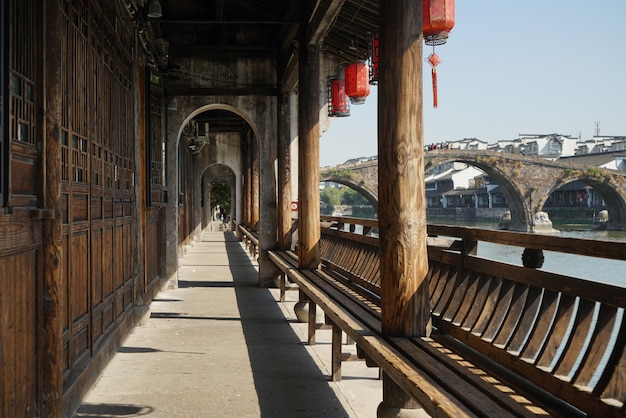 Cidade antiga de Tangxi, huzhou, zhejiang, China