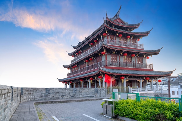 Cidade antiga e ruínas de muralhas em chaozhou, província de guangdong