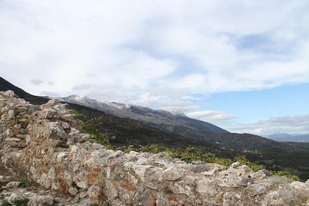 Foto cidade bizantina de mystra grécia