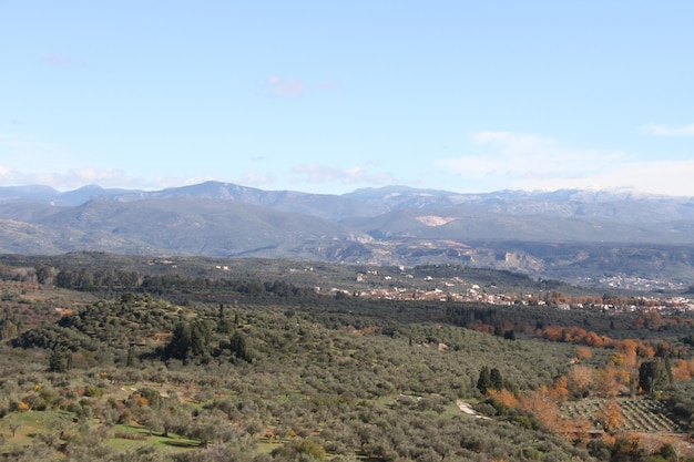 Foto cidade bizantina de mystra grécia