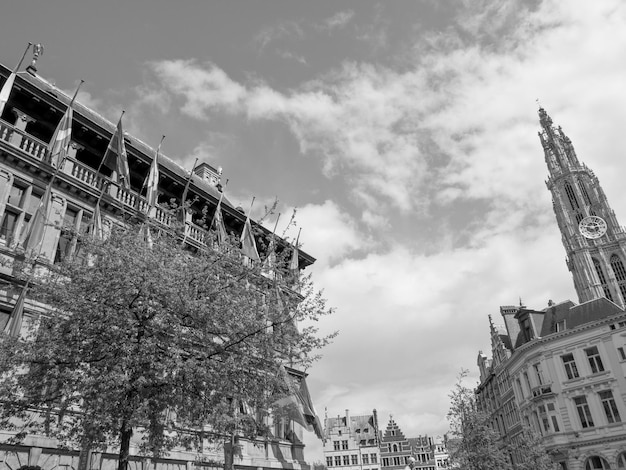 Foto cidade de antuérpia, na bélgica