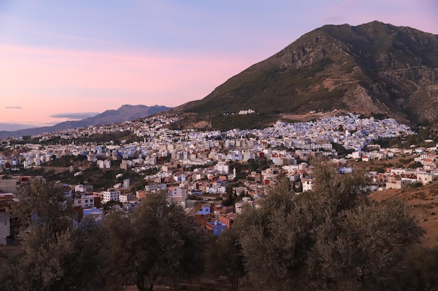 Cidade de Chefchaouen em Marrocos