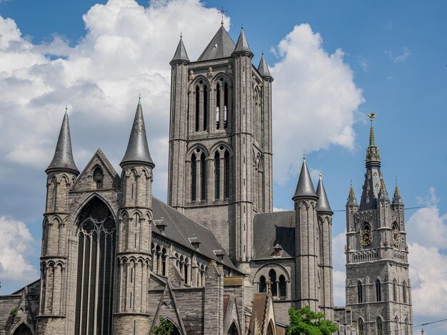 Foto cidade de gante, na flandres