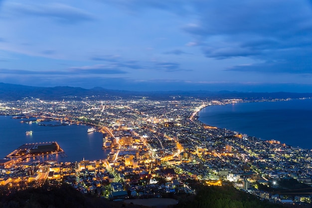 Cidade de Hakodate à noite