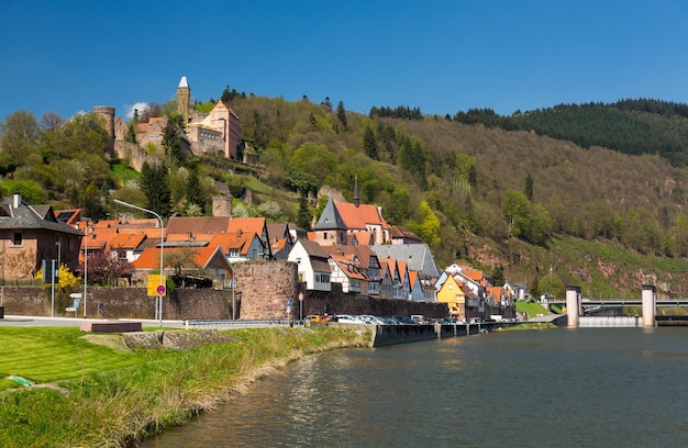 Cidade de Hirschhorn Hesse Alemanha