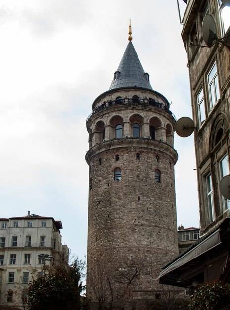 Cidade de istambul turquia galata tower landmark architecture
