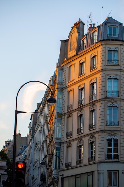 Cidade de paris. bela arquitetura em paris. casas em paris. frança