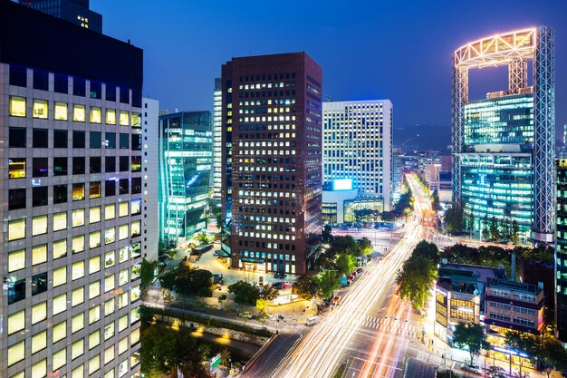 Cidade de Seul à noite