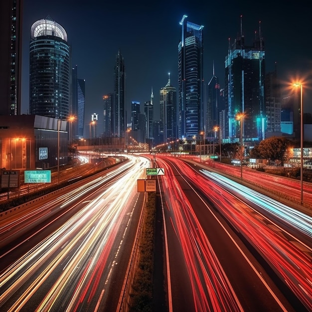 Cidade digital inteligente com trilha leve de alta velocidade de carros de transferência de dados digitais