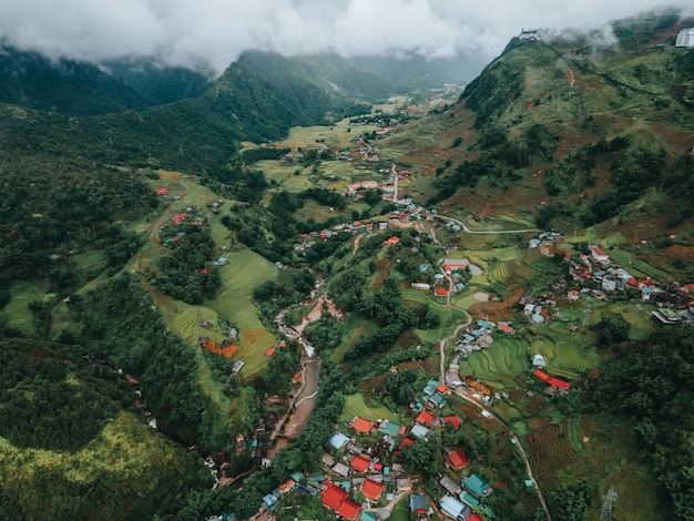 Cidade do vale de Sapa, Vietnã