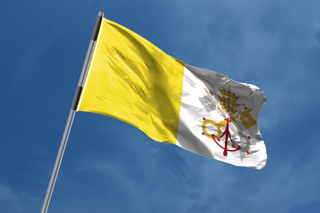 Cidade do Vaticano Santo ver bandeira acenando