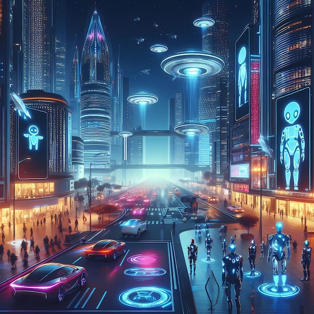 Foto cidade futurista