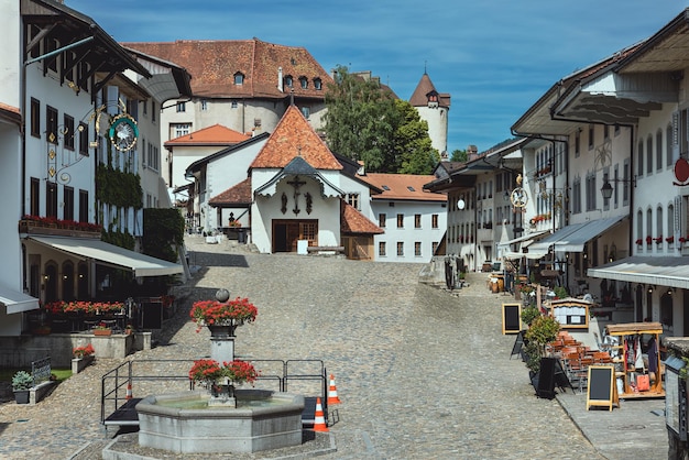 Cidade medieval de Gruyères Fribourg