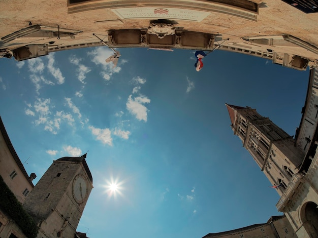 Cidade medieval de Trogir na Dalmácia Croácia Património Mundial da UNESCO Cidade antiga e detalhes de construção