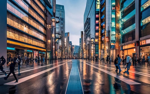 Cidade metrópole com edifícios altos durante o dia