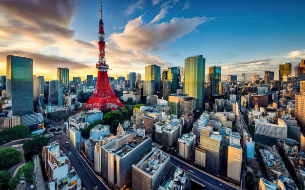 Foto cidade metrópole com edifícios altos durante o dia