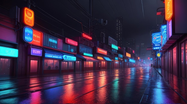 Cidade Neon Futurista