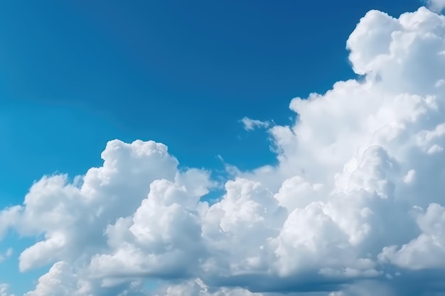 cielo azul con banner panorámico de fondo de nube blanca