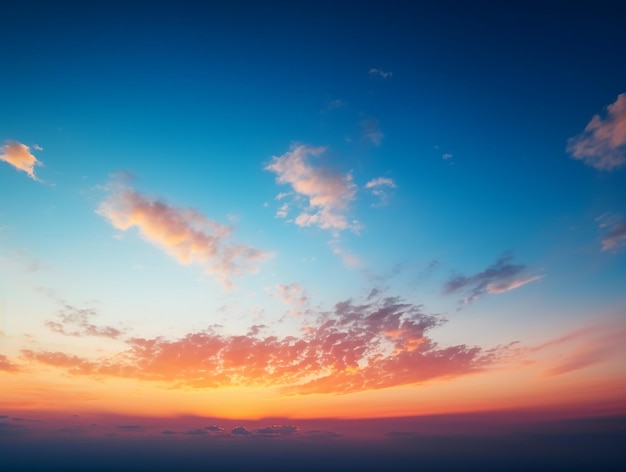 Foto cielo azul colores del amanecer y el atardecer azul oscuro amarillo