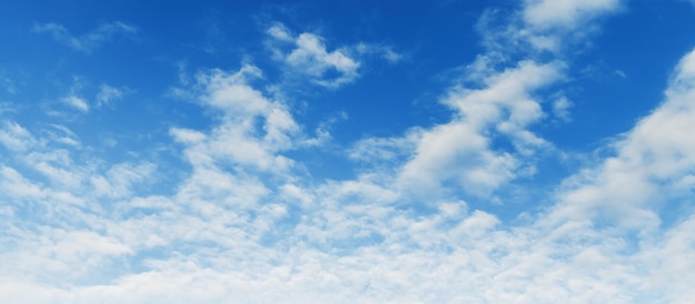 Cielo azul con fondo de nubes blancas